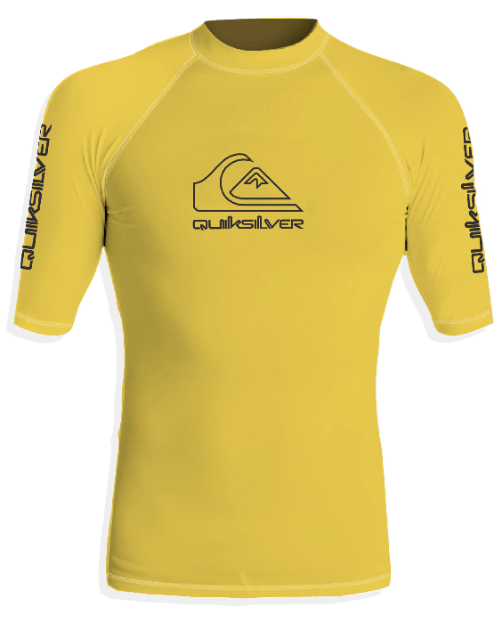 Quiksilver - UV-Zwemshirt met korte mouwen voor mannen - On tour  - Citroen
