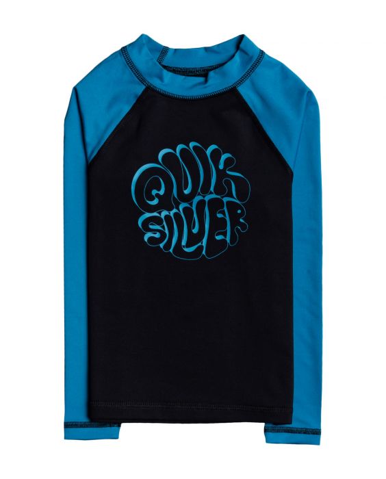 Quiksilver - UV-zwemshirt voor jongens - Longsleeve - Bubble Trouble - Zwart