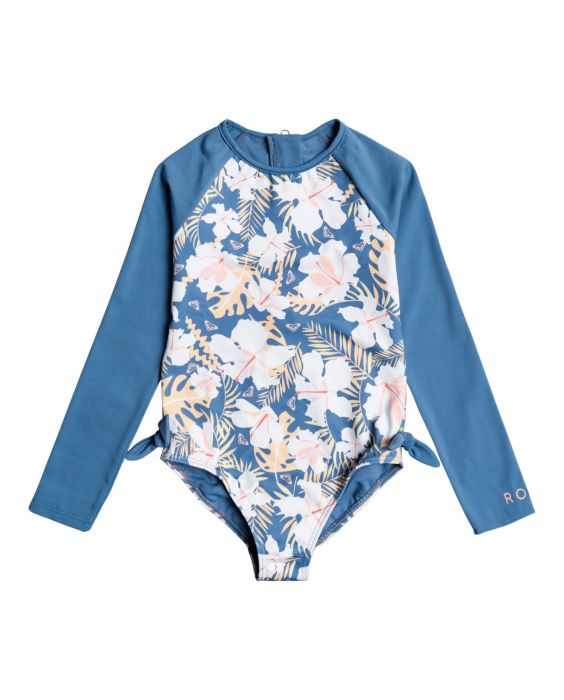 Roxy - UV Badpak voor jonge meisjes - Longsleeve - Swim Lovers - Blue Moonlight