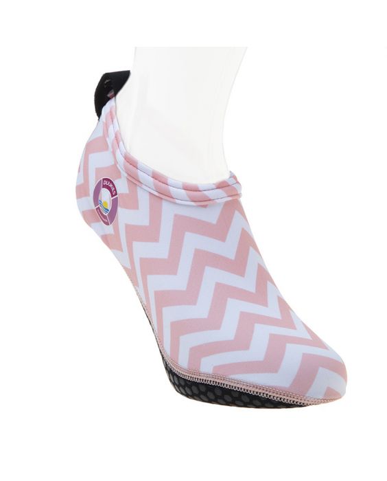 Duukies - Dames UV-strandsokken - Ladies Zigzag Pink - Roze streep