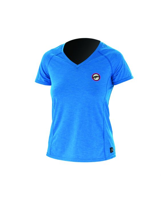 Prolimit - UV-shirt voor dames met korte mouwen - Felblauw / roze