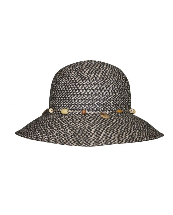 Rigon - UV bucket hat voor dames - Steenkoolgrijs gevlekt
