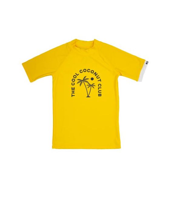 JUJA - UV-Zwemshirt met korte mouwen voor kinderen - UPF50+ - Cool Coconut - Sunny geel