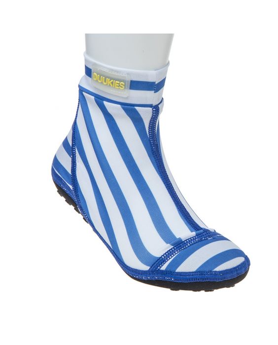 Duukies - Jongens UV-strandsokken - Stripe Blue White - Blauw streep