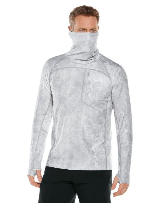 Coolibar - UV Zwemshirt met halsbescherming voor heren - Andros - Rookgrijs