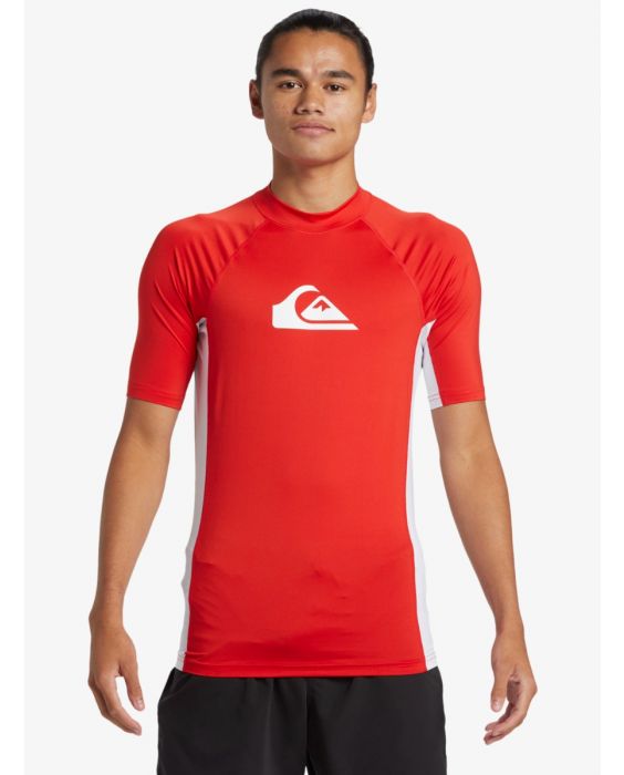 Quiksilver - UV-surf T-shirt voor heren - Everyday - Korte mouw - UPF50+ - High Risk Rood