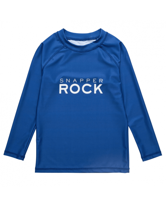 Snapper Rock - UV-rashtop voor kinderen - Lange mouw - UPF50+ - Denim Logo - Marineblauw