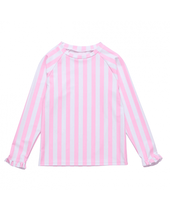 Snapper Rock - UV-rashtop voor meisjes - Lange mouw - UPF50+ - Pink Stripe