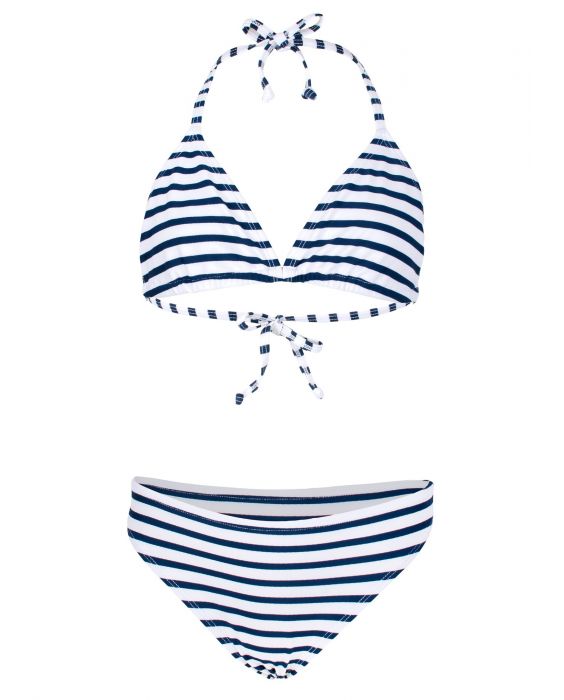JUJA - Bikini voor meisjes - Stripy - Wit/Blauw