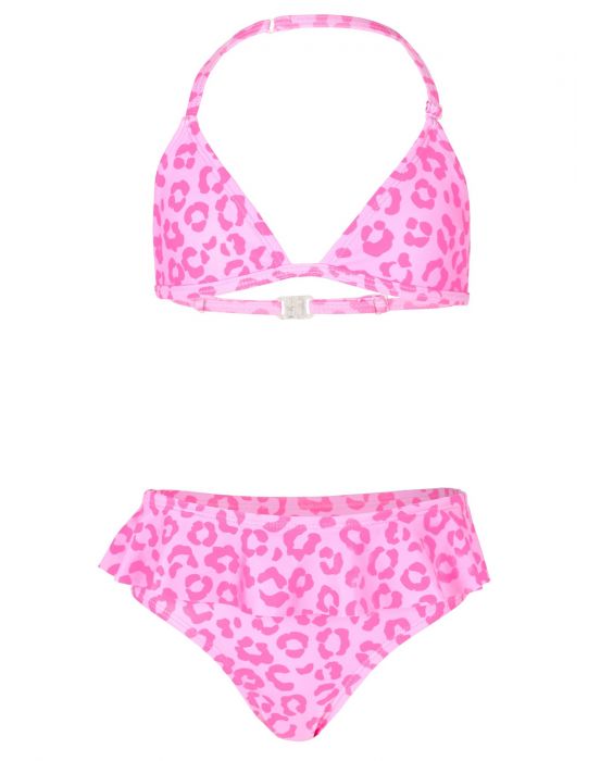 JUJA - Bikini voor meisjes - Leopard Ruches - Roze