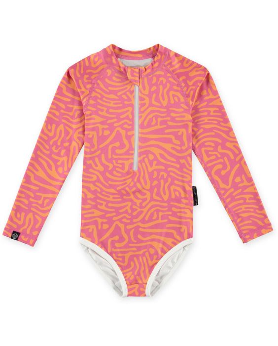 Beach & Bandits - UV-zwempak voor meisjes - Lange mouw - UPF50+ - Pink Coral - Roze