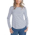 Coolibar - UV Shirt voor dames - Longsleeve - Heyday - Wit/Navy