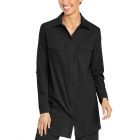 Coolibar - UV Blouse voor dames - Santorini Tunic Blouse - Zwart