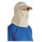 Coolibar - UV Sportcap met nek- en gezichtsbedekking voor heren - Logan - Beige