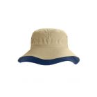 Coolibar - UV Reversible Buckethoed voor volwassenen - Landon - Bruin/Navy