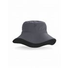 Coolibar - Omkeerbare UV Bucket Hoed voor volwassenen - Landon - Carbon/Zwart