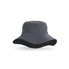 Coolibar - UV Reversible Buckethoed voor volwassenen - Landon - Carbon/Zwart