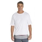 Coolibar - UV zwemshirt korte mouwen heren - wit