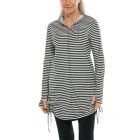 Coolibar - UV Cover-Up Zwemvest voor dames - Wailea - Gestreept - Zwart/Wit