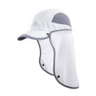 Coolibar - UV-sportpet voor volwassenen - Agility - Wit/Staalgrijs