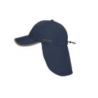 Hatland - UV pet met nekflap voor heren - Stone - anti-muggen - Leisteenblauw