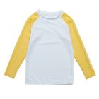 Snapper Rock - UV Rash top voor kinderen - Lange mouw - Wit/Geel