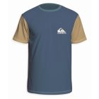 Quiksilver - UV Rashguard voor jongens - Hearts Omni Korte mouw - UPF50 - Bering Sea - Blauw