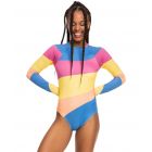 Roxy - UV Badpak voor dames - Pop Surf met lage rug - Longsleeve - Regatta blauw