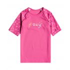 Roxy - UV Rashguard voor meisjes - Tiny Stars - Korte mouw - Pink Guava Star Dance