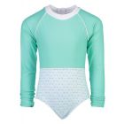 Snapper Rock - UV Badpak Longsleeve voor meisjes - Oceania Sustainable - Aqua