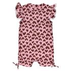 Snapper Rock - UV Zwempak voor baby's - Korte flutter mouw - Wild Love - Roze