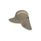 Hatland - UV-pet met brede klep en nekflap voor volwassenen - UPF50+ - Cebas - Olijfgroen