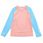 Snapper Rock - UV-rashtop voor kinderen - Lange mouw - UPF50+ - Colorblock - Perzik/Blauw