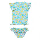 Snapper Rock - UV-zwemset voor baby's en kinderen - Korte mouw - UPF50+ - Lemon Drops - Blauw/Geel
