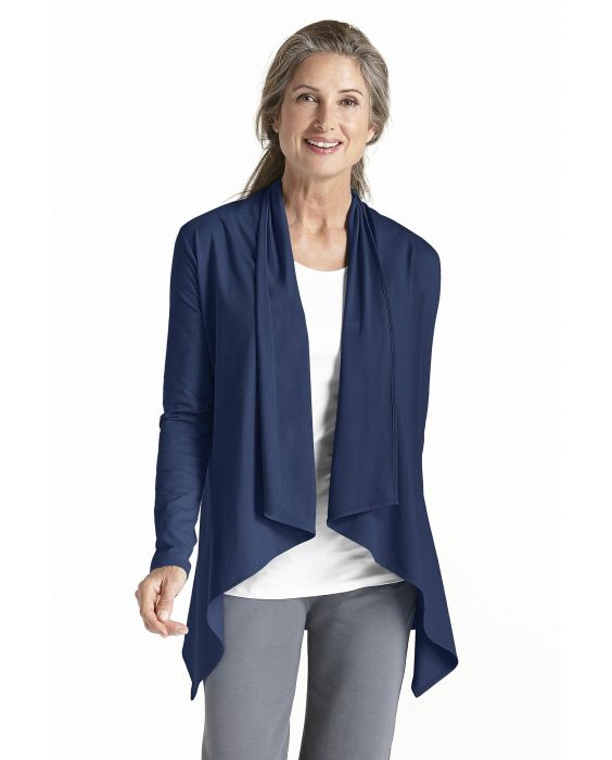 Coolibar - UV Sun Wrap Vest voor dames - Marietas - Navy