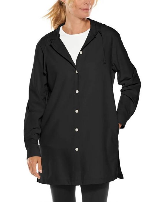 Coolibar - UV-strandvest voor dames - Iztapa - Effen - Zwart