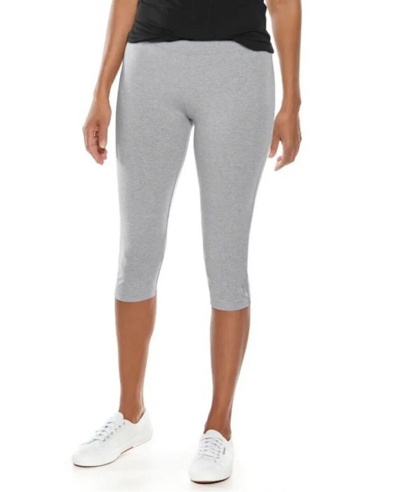 Coolibar - UV Zomer Capris voor dames - Monterey - Heather - Grijs