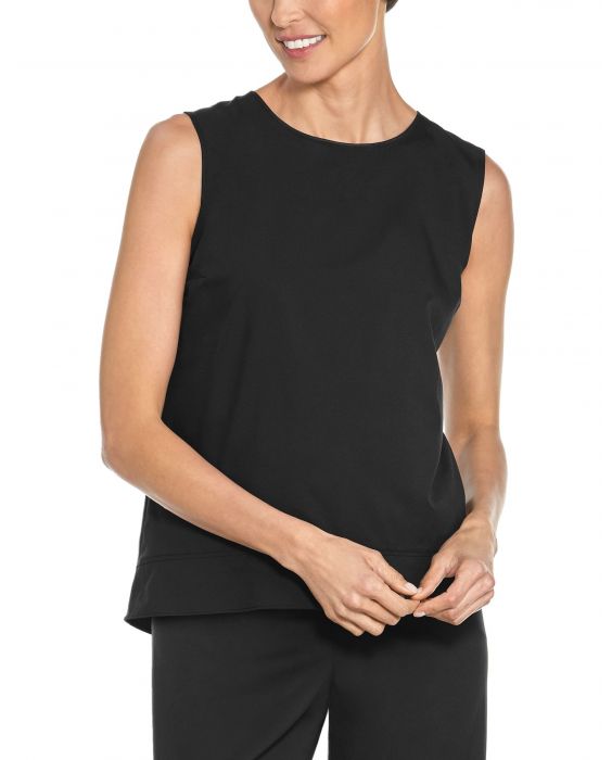 Coolibar - UV Tank Top voor dames - St. Tropez Swing - Zwart