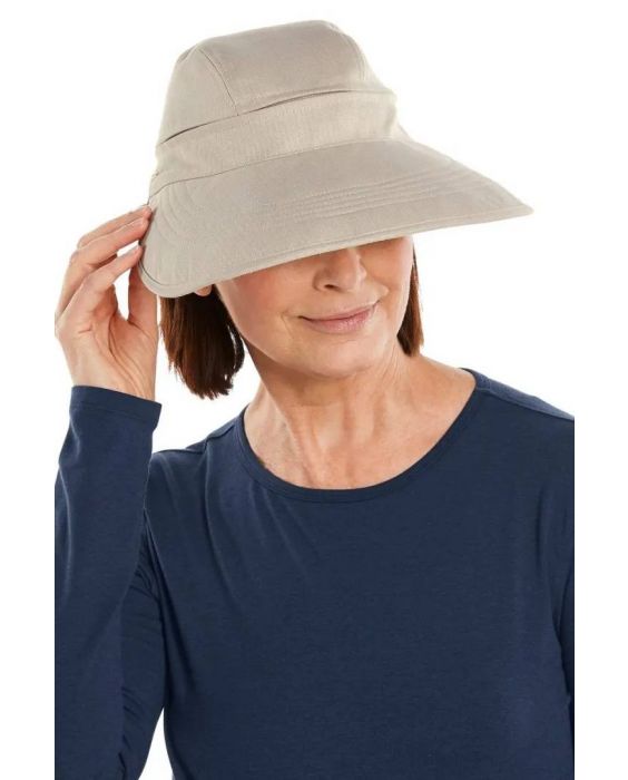 Coolibar - UV Afritsbare Zonneklep voor dames - Bel Aire - Naturel