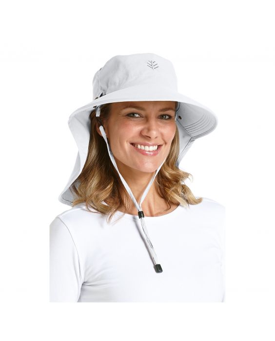 Coolibar - UV Ultra Zonnehoed voor volwassenen - Stevie - Wit