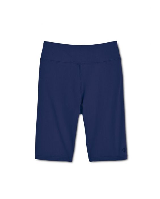 Coolibar - UV zwem / sport legging kort dames - donkerblauw