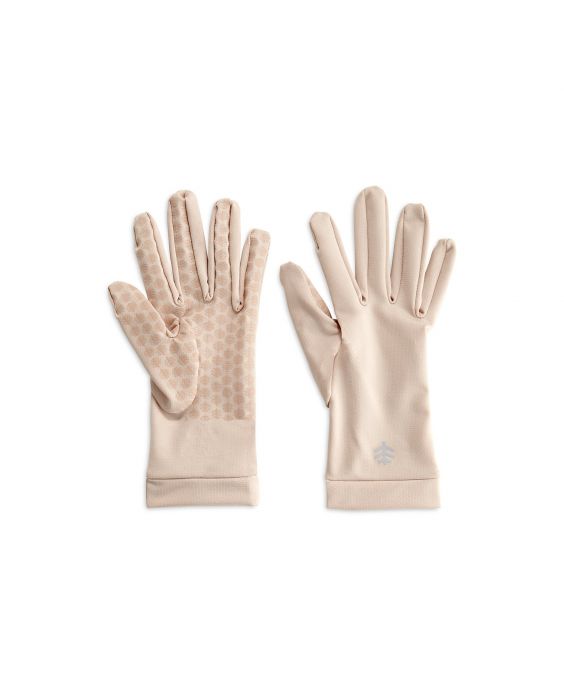 Coolibar - UV-zonnehandschoenen voor volwassenen - Sawyer - Beige