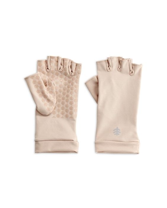 Coolibar - UV Vingerloze Zonnehandschoenen voor volwassenen - Ouray - Beige