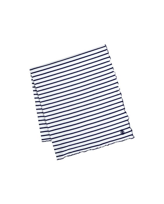 Coolibar - UV-deken voor dames, heren, kinderen, baby's - navy/wit gestreept