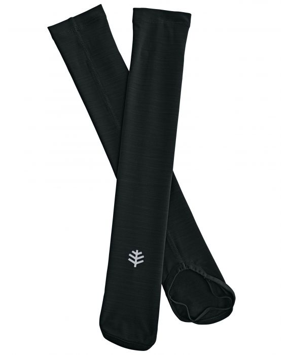 Coolibar - UV-werende Sport mouwen voor kinderen - Backspin Performance - Zwart