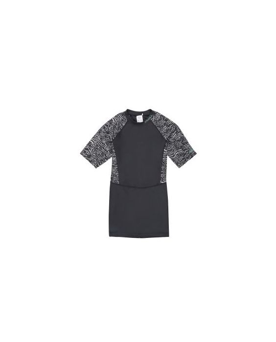 O'Neill - UV-shirt met korte mouwen voor dames - Extra lang - Mix - Zwart