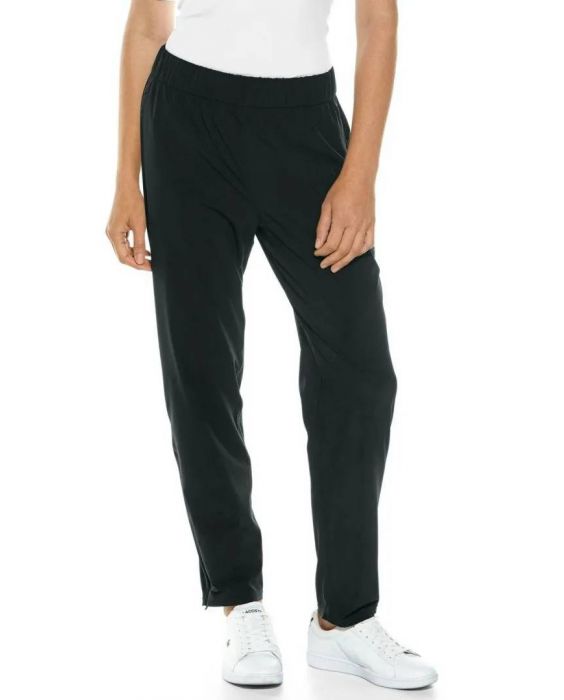 Coolibar - UV-sportbroek voor dames - Sprinter - Effen - Zwart 