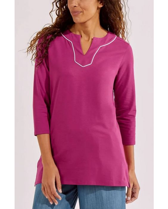 Coolibar - UV-tuniek voor dames - Oceanview - Effen - Roze