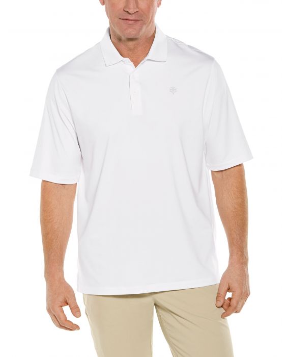 Coolibar - UV Sport Polo voor heren - Erodym Golf - Wit