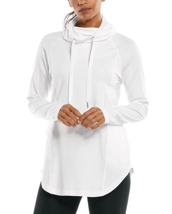Coolibar - UV-pullover voor dames - LumaLeo - Effen - Wit 
